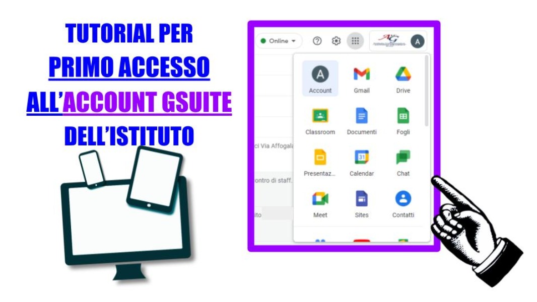Video tutorial PRIMO ACCESSO GSUITE - STUDENTI